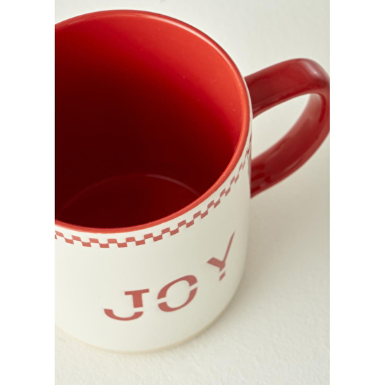 Bella Maison Joy Yılbaşı Stoneware Kupa Kırmızı (470 Cc) Kırmızı