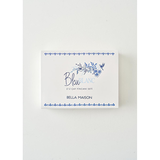 Bella Maison Bleu Blanc 2'li Çay Fincan Seti Mavi (270 Cc) Mavi