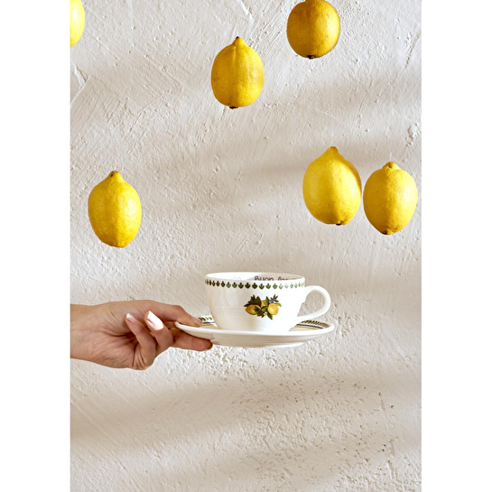 Bella Maison Lemoncello Porselen 2'li Çay Fincanı Seti (270 Cc) Çok Renkli
