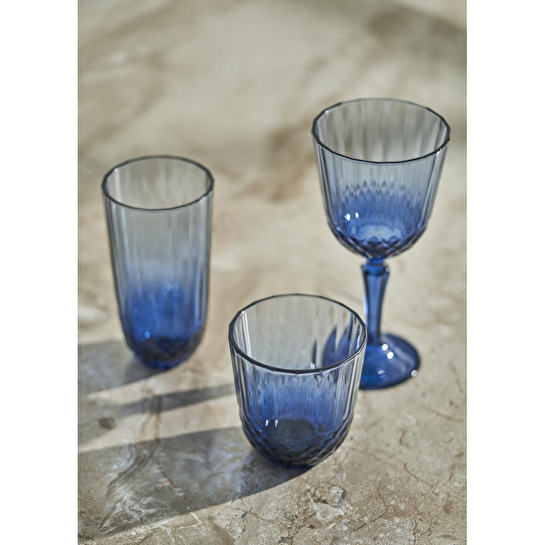 Bella Maison Colore Kesme Meşrubat Bardağı Mavi (345 Cc) Mavi