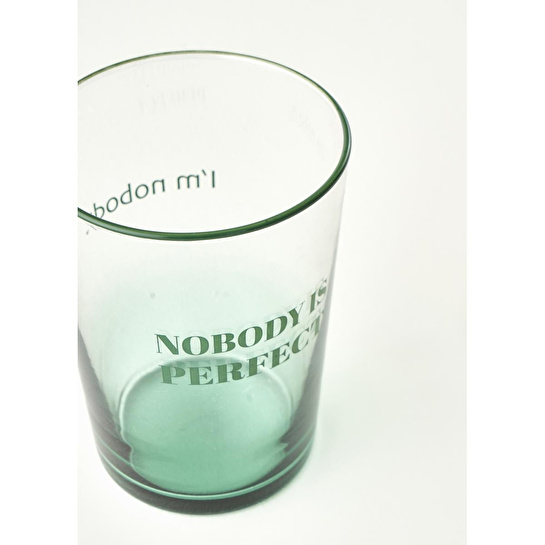 Bella Maison Nobody Is Perfect Meşrubat Bardağı Yeşil (510 Cc) Yeşil