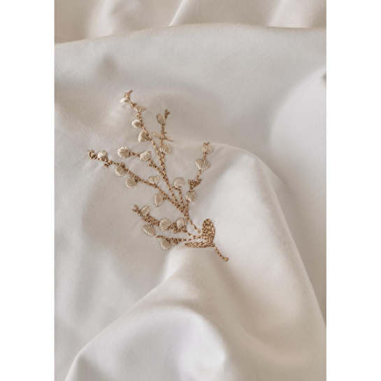 Bella Maison %100 Pamuk Saten Exclusive King Size Nevresim Takımı Beyaz (240x220 Cm) Beyaz