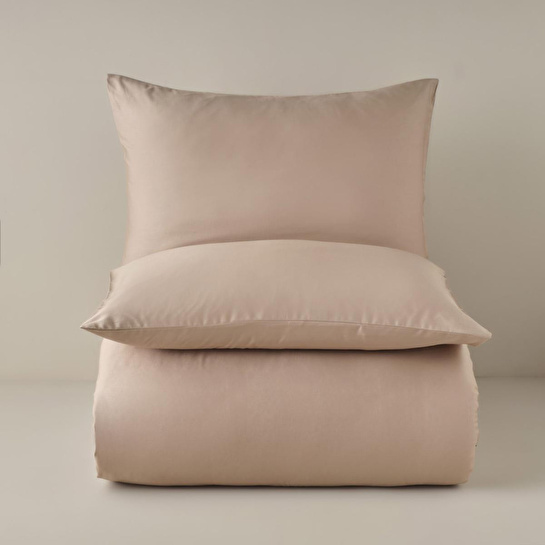 Bella Maison %100 Pamuk Saten Supreme Basic Tek Kişilik Nevresim Seti Vizon (160x220 Cm) Vizon