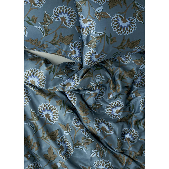 Bella Maison %100 Pamuk Saten Arora Çift Kişilik Nevresim Takımı Mavi (200x220 Cm) Mavi