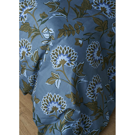 Bella Maison %100 Pamuk Saten Arora Çift Kişilik Nevresim Takımı Mavi (200x220 Cm) Mavi