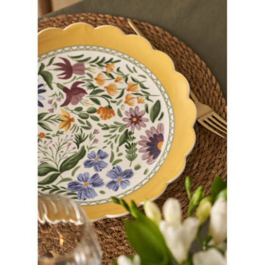 Bella Maison Bianca New Bone Servis Tabağı (26 Cm) Çok Renkli