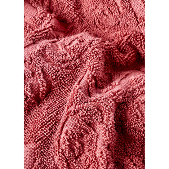 Bella Maison %100 Pamuk Rose Jakarlı Yüz Havlusu Mürdüm (50x90 Cm) Mürdüm