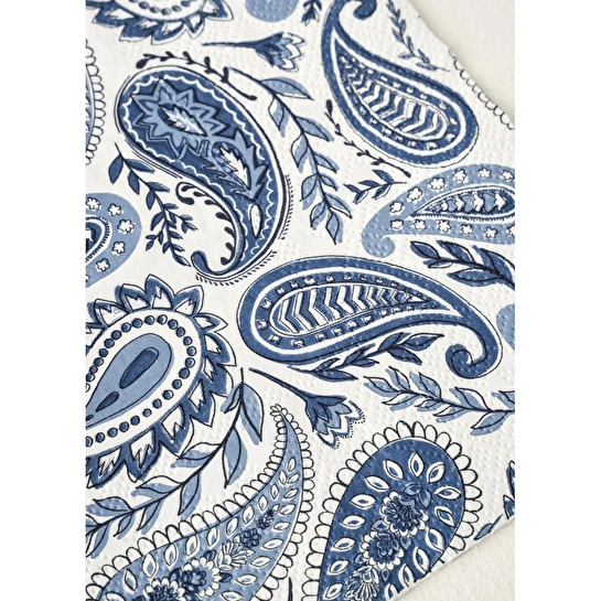Bella Maison Paisley 40'lı Kağıt Peçete Mavi (33x33 Cm)