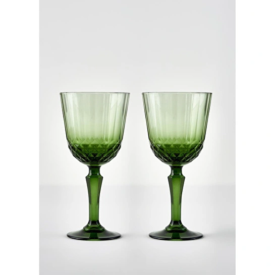 Bella Maison Colore Kesme Kadeh 2'li Yeşil (310 Cc)