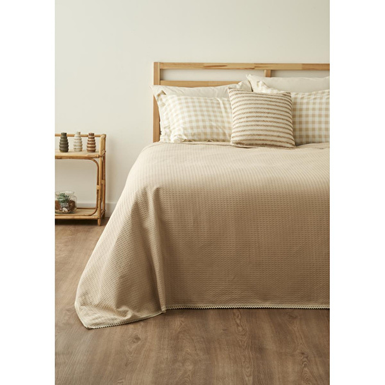 Bella Maison Stormi Pamuklu Çift Kişilik Waffle Pike Bej (200x220 Cm) Bej