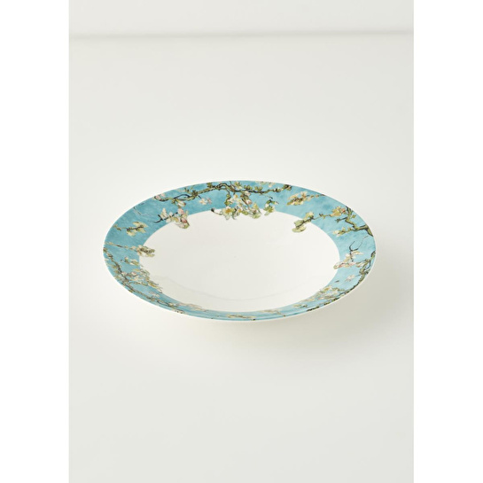 Bella Maison Van Gogh Almond Blossom Porselen Salata Kasesi Turkuaz (29 Cm) Mavi