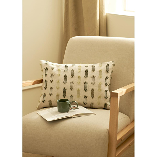 Bella Maison Stich Dekoratif Kırlent Kılıfı Yeşil (35x50 Cm) Yeşil