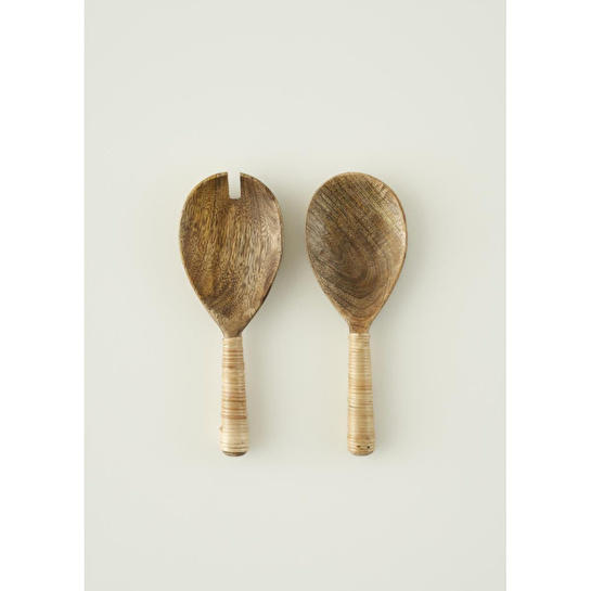 Bella Maison Varna Salata Servis Seti Naturel (22x8 Cm) Naturel