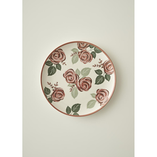 Bella Maison Rose Porselen Servis Tabağı (26 Cm) Çok Renkli