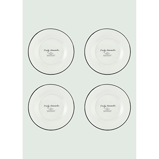 Bella Maison Daily Reminder Servis Tabağı 4'lü Siyah (26 Cm)