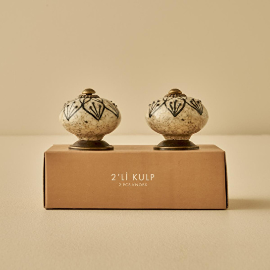 Bella Maison Leila Kulp 4'lü Krem (6,5x4x4 Cm)