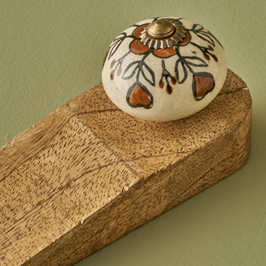 Bella Maison Hermosa Mango Ağacı Kapı Stoperi 2'li Naturel (16x4,5x5 Cm)