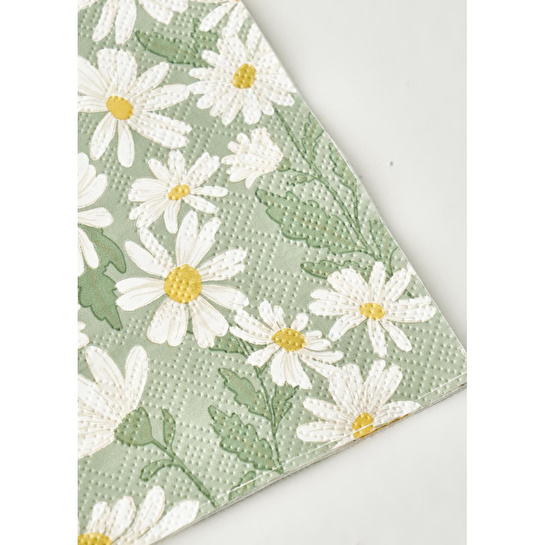 Bella Maison Daisy 40'lı Kağıt Peçete Yeşil (33x33 Cm)