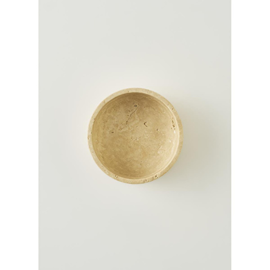 Bella Maison Ephesus Traverten Dekoratif Kase Naturel (20x7 Cm) Naturel