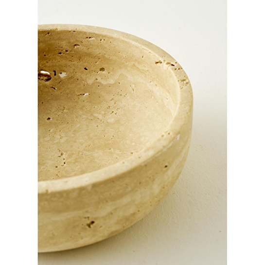 Bella Maison Ephesus Traverten Dekoratif Kase Naturel (20x7 Cm) Naturel