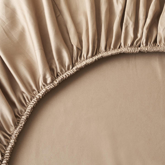 Bella Maison %100 Pamuk Saten Supreme Basic Tek Kişilik Lastikli Çarşaf Vizon (100x200x35 Cm) Vizon