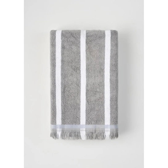 Bella Maison %100 Pamuk Ella Banyo Havlusu Gri (90x150 Cm) Gri