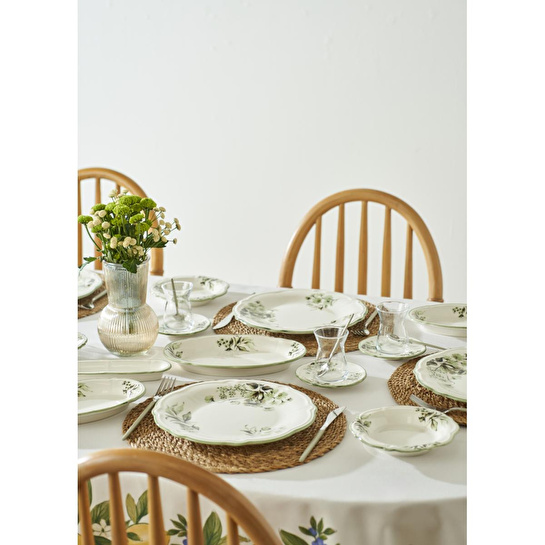 Bella Maison Julia Stoneware 26 Parça 6 Kişilik Kahvaltı Takımı Yeşil Yeşil