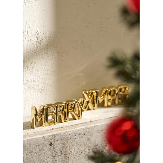 Bella Maison Xmas Dekoratif Obje Gold (18x2x6 Cm) Gold
