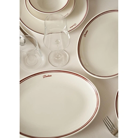 Bella Maison Bonheur Porselen Sunum Tabağı Bordo (31 Cm) Bordo