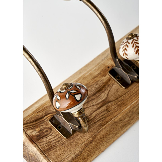 Bella Maison Ivana Mango Ağacı Duvar Askılığı Naturel (44x19x11 Cm) Naturel