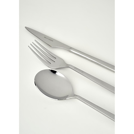 Bella Maison Toscana 18 Parça Tatlı Çatal Kaşık Bıçak Seti Silver Silver