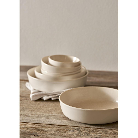 Bella Maison Parisien Porselen Sunum Kasesi Krem (21 Cm) Krem