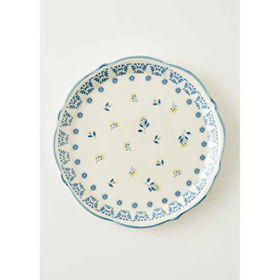 Bella Maison Mabel Stoneware Sunum Tabağı Mavi (32 Cm) Mavi