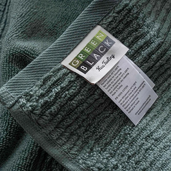 Green Black Eliza 3'lü Havlu Seti Yeşil