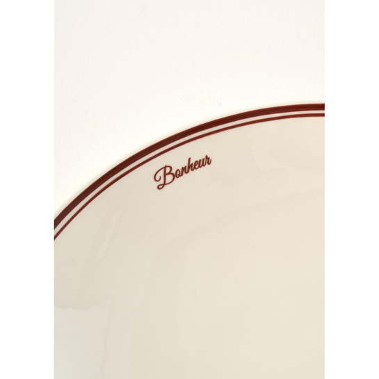 Bella Maison Bonheur Porselen Çukur Tabak Bordo (20 Cm) Bordo