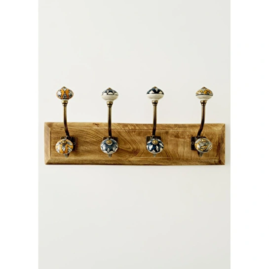 Bella Maison Burros Mango Ağacı Duvar Askılığı Naturel (44x19x11 Cm) Naturel