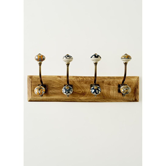 Bella Maison Burros Mango Ağacı Duvar Askılığı Naturel (44x19x11 Cm) Naturel
