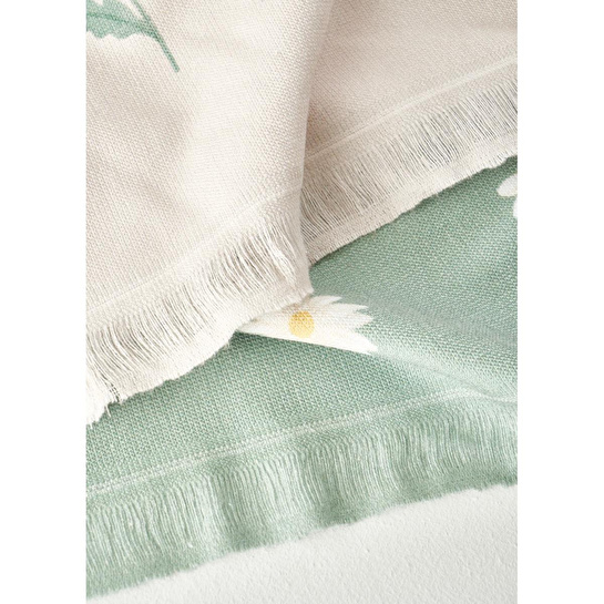 Bella Maison Daisy 2'li Kurulama Bezi Bej-yeşil (40x50 Cm) Bej-yeşil