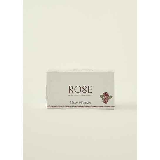 Bella Maison Rose 6'lı Kahve Yanı Su Bardağı (100 Cc) Çok Renkli