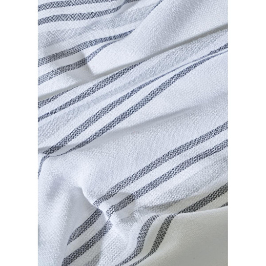 Bella Maison %100 Pamuk Stripe Peştamal Gri (90x160 Cm) Gri