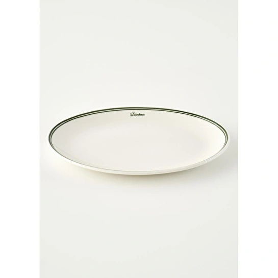 Bella Maison Bonheur Porselen Sunum Tabağı Yeşil (36 Cm) Yeşil