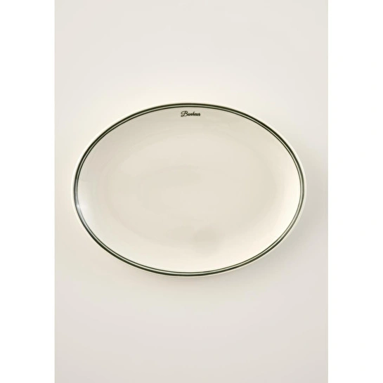 Bella Maison Bonheur Porselen Sunum Tabağı Yeşil (36 Cm) Yeşil