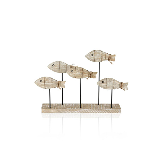 The Mia Retro Coastal 5'li Balık Biblosu 30 Cm