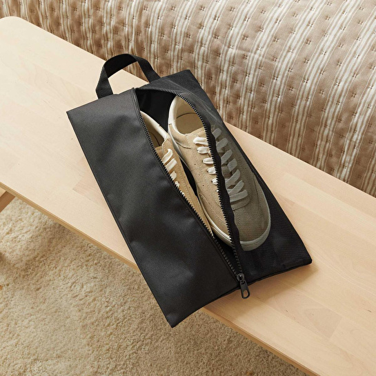 Ocean Home Textile 2'li Siyah Renk Fileli Oxford Kumaş Ayakkabı Düzenleyici Taşıma Çantası Seti 22 X 40 X 9 Cm