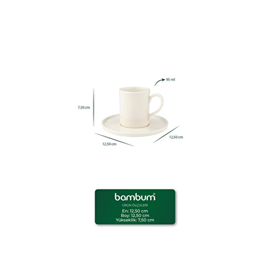 Bambum Icon 6 Kişilik Kahve Fincan Takımı