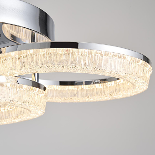 Apliqa Gomez 3'lü Krom 96 Watt Plafonyer 3 Renkli Led Avize