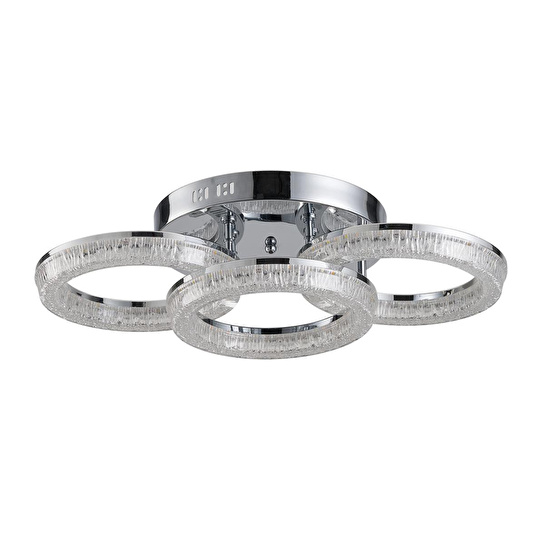 Apliqa Gomez 3'lü Krom 96 Watt Plafonyer 3 Renkli Led Avize
