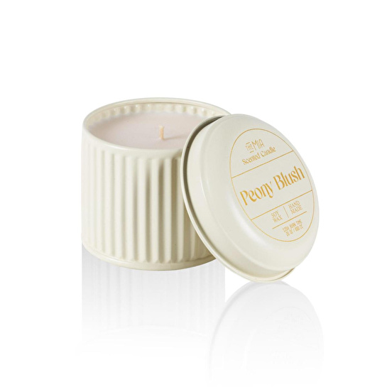 The Mia Calm Peony Blush Kokulu Krem Kapaklı Mum 600 Gr 10