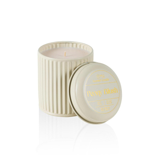 The Mia Calm Peony Blush Kokulu Krem Kapaklı Mum 830 Gr 12
