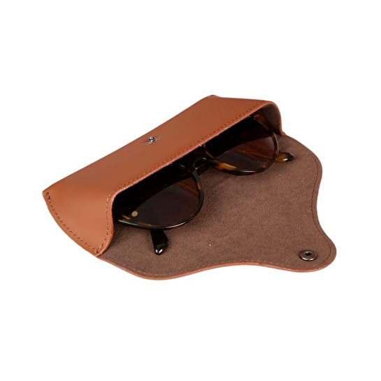 Bloominbag Capri Camel Tan Hakiki Deri Gözlük Kılıfı